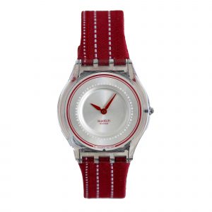 Swatch Skin 2002 Swiss Quartz Ladies Watch - Red Unworn Old Stock Condition