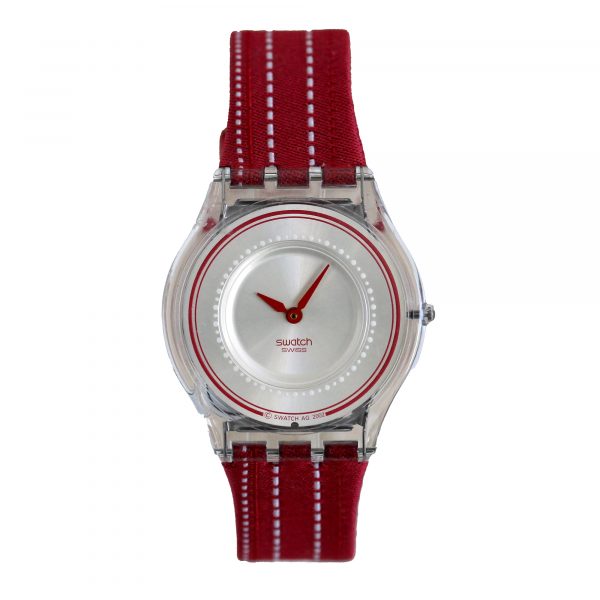 Swatch Skin 2002 Swiss Quartz Ladies Watch - Red Unworn Old Stock Condition