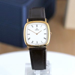 Omega Deville 1980s Roman Numeral White Dial WAtch (sold)