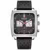MEGER Square Case Retro Racing Heritage Style Quartz Chrono Fashion Watch - Black