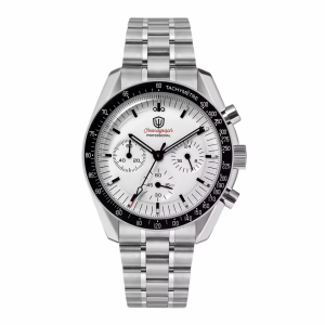 WatchDives (IMPORT) WD1860 Japan VK63 Quartz Sweep Second Chronograph - White Dial 316L Steel