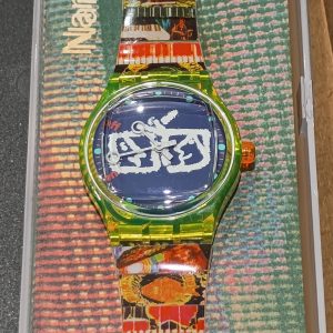 Swatch Art Musicall Special ZAPPING SLZ104 watch, designed by artist Nam June Paik in 1996 excellent condition