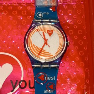 Swatch Gents Heartbeat GN187 watch, a vintage model released for Valentine's Day in 1999