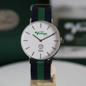 Retro Vintage Football Club Watch Leeds United 1995 away colours fabric Strap Limited Edition