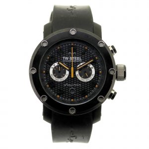 TW Steel Men's TW668 Spyker Cars Discontinued Black Rubber Strap Watch RRP £449 B+P 2014 new battery
