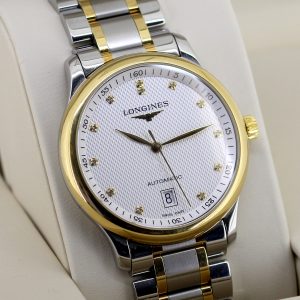 Longines Master Automatic Diamond Gold Steel Men's Watch L26285777 2014 B+P 3950
